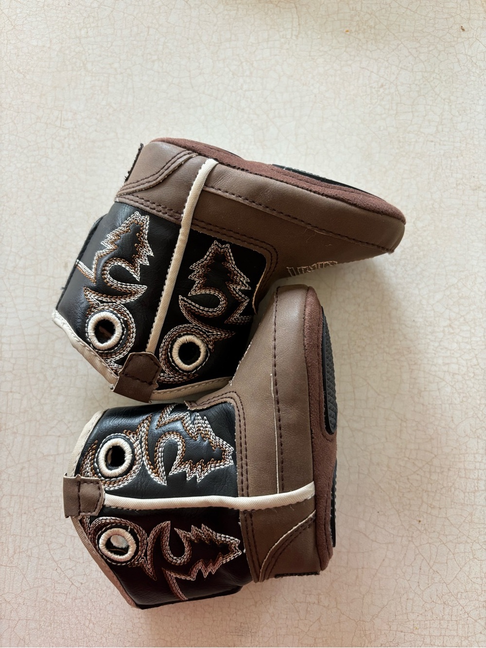 Twister infant Brown and Black Kids Western Booties